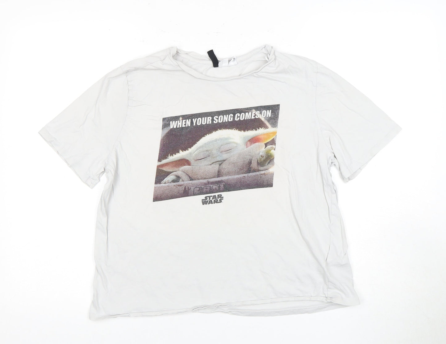 Unisex Adults UK Size EUR 38 H&M White Basic T-Shirt