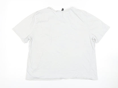 Unisex Adults UK Size EUR 38 H&M White Basic T-Shirt