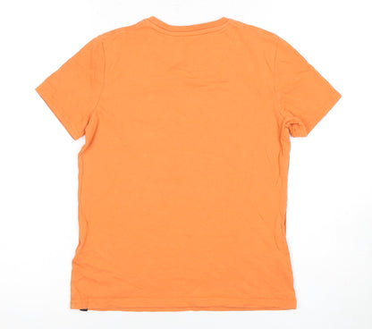 Penguin Boys Orange Graphic T-Shirt, Size 10-11 Years