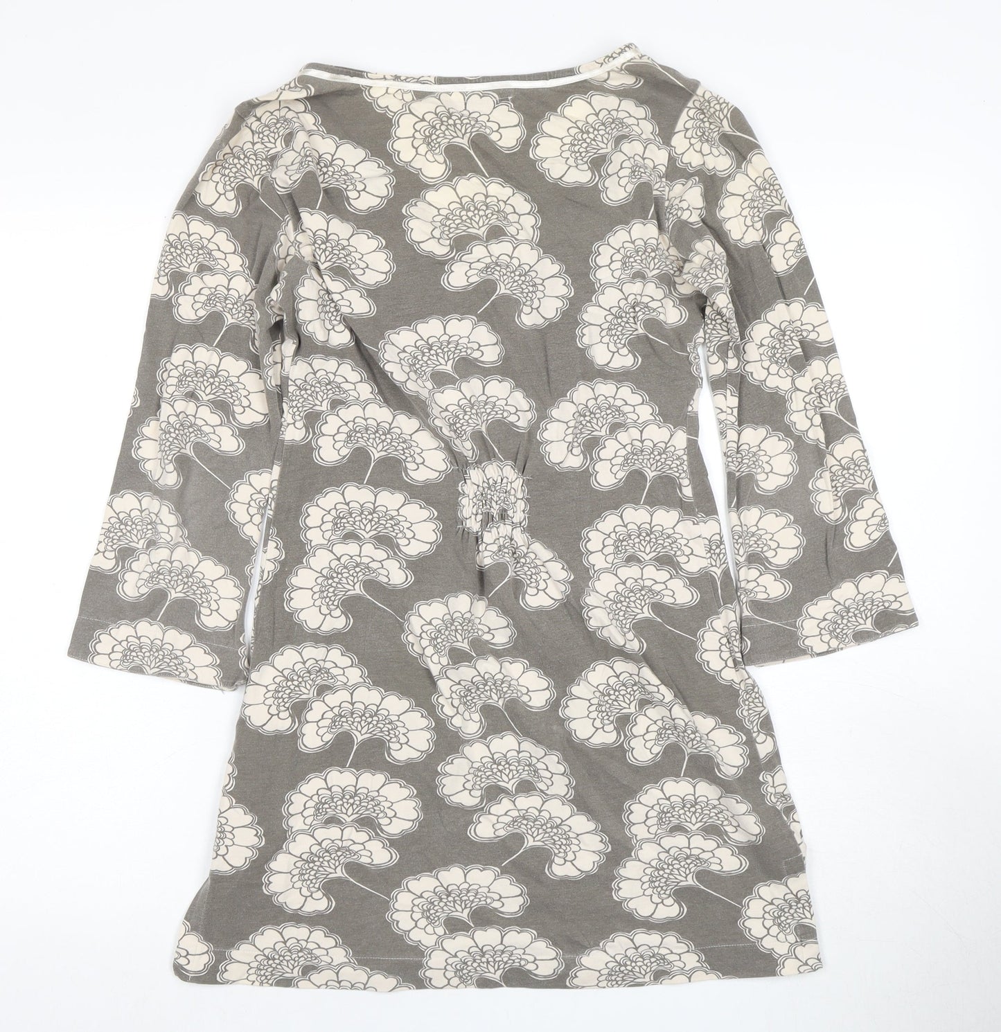 White Stuff Women's Grey Floral Shift Dress Size 8