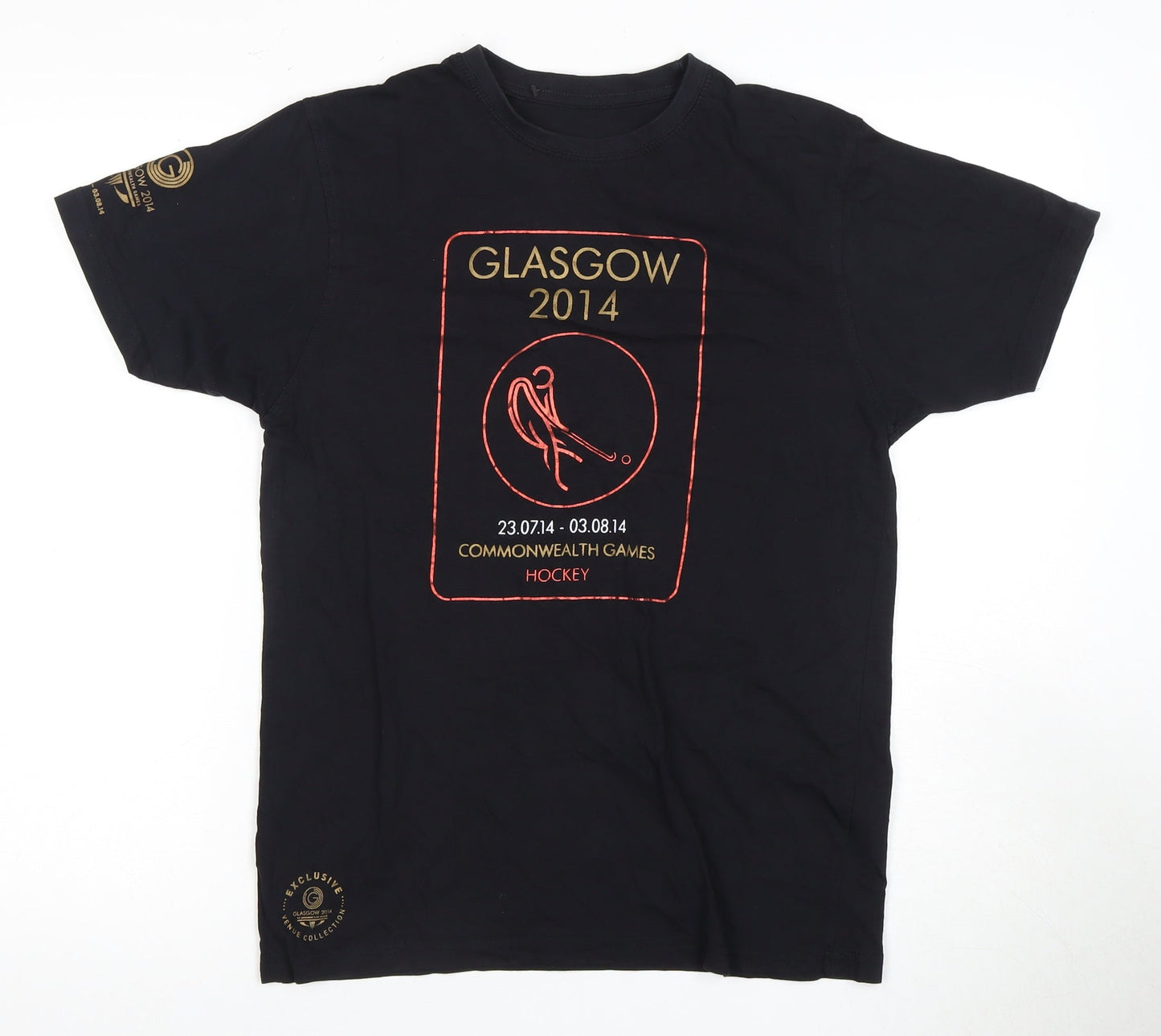 Glasgow 2014 Sports T-Shirt, Black, Small