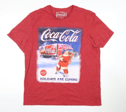 Mens UK Size XL Coca-Cola Red  T-Shirt