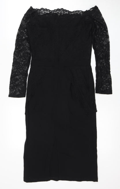 Tempest Elegant Black Lace Sheath Dress for Women - Party Perfect
