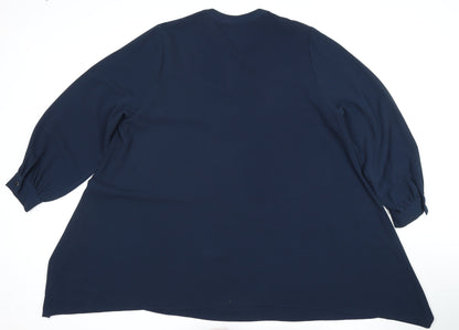 Evans Women's Blue Long Sleeve Blouse Size 20