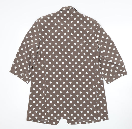 Jaeger Women's Brown Polka Dot Blazer Size 12