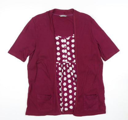 Womens UK Size 14 Marks and Spencer Red Wrap Blouse