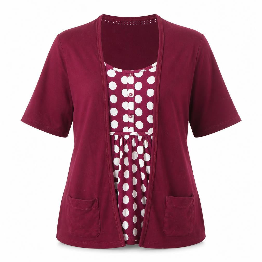 Womens UK Size 14 Marks and Spencer Red Wrap Blouse