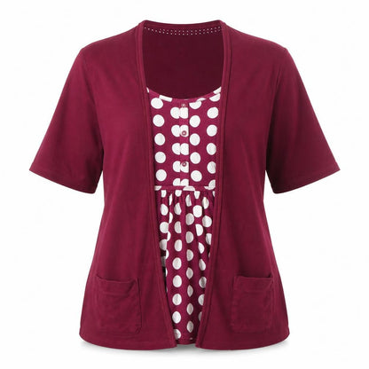Womens UK Size 14 Marks and Spencer Red Wrap Blouse