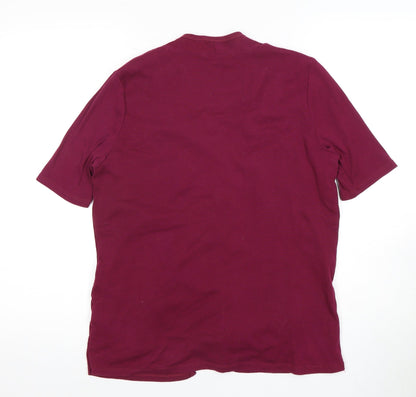 Womens UK Size 14 Marks and Spencer Red Wrap Blouse