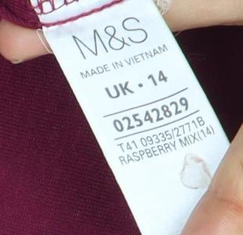 Womens UK Size 14 Marks and Spencer Red Wrap Blouse