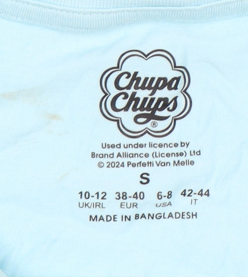 Chupa Chups Unisex Blue Retro T-Shirt Size S