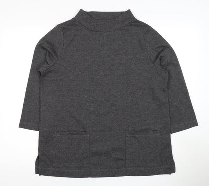 Rachel Zoe Women's Grey Herringbone Mock Neck Top