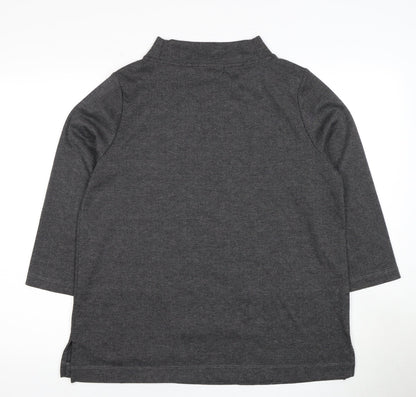 Rachel Zoe Women's Grey Herringbone Mock Neck Top