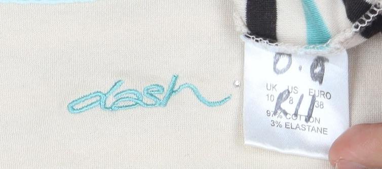 Womens UK Size 10 DASH Beige Basic Blouse