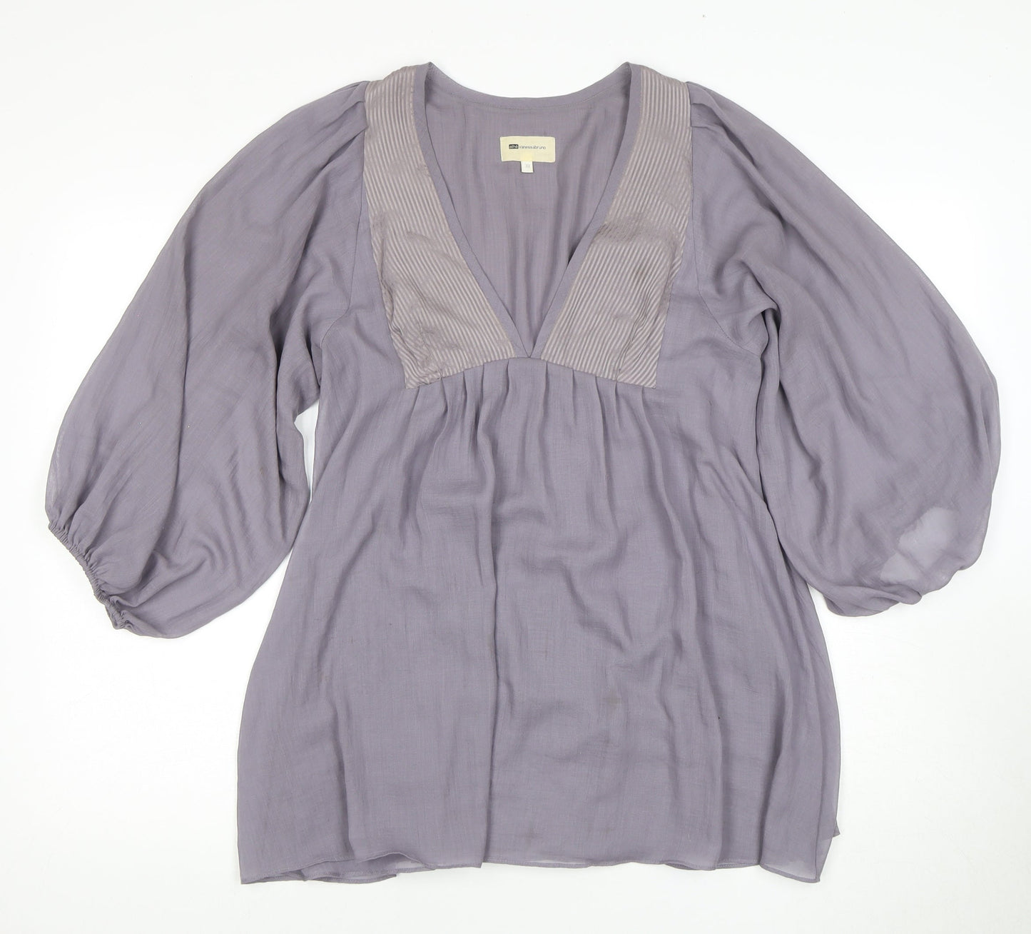 Aline Vanessabrunno Women's Grey Tunic Blouse Size 10