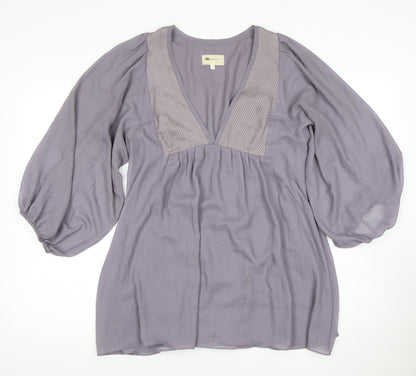 Aline Vanessabrunno Women's Grey Tunic Blouse Size 10