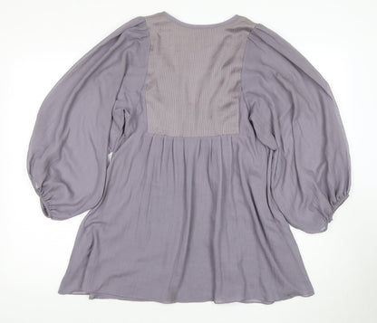 Aline Vanessabrunno Women's Grey Tunic Blouse Size 10