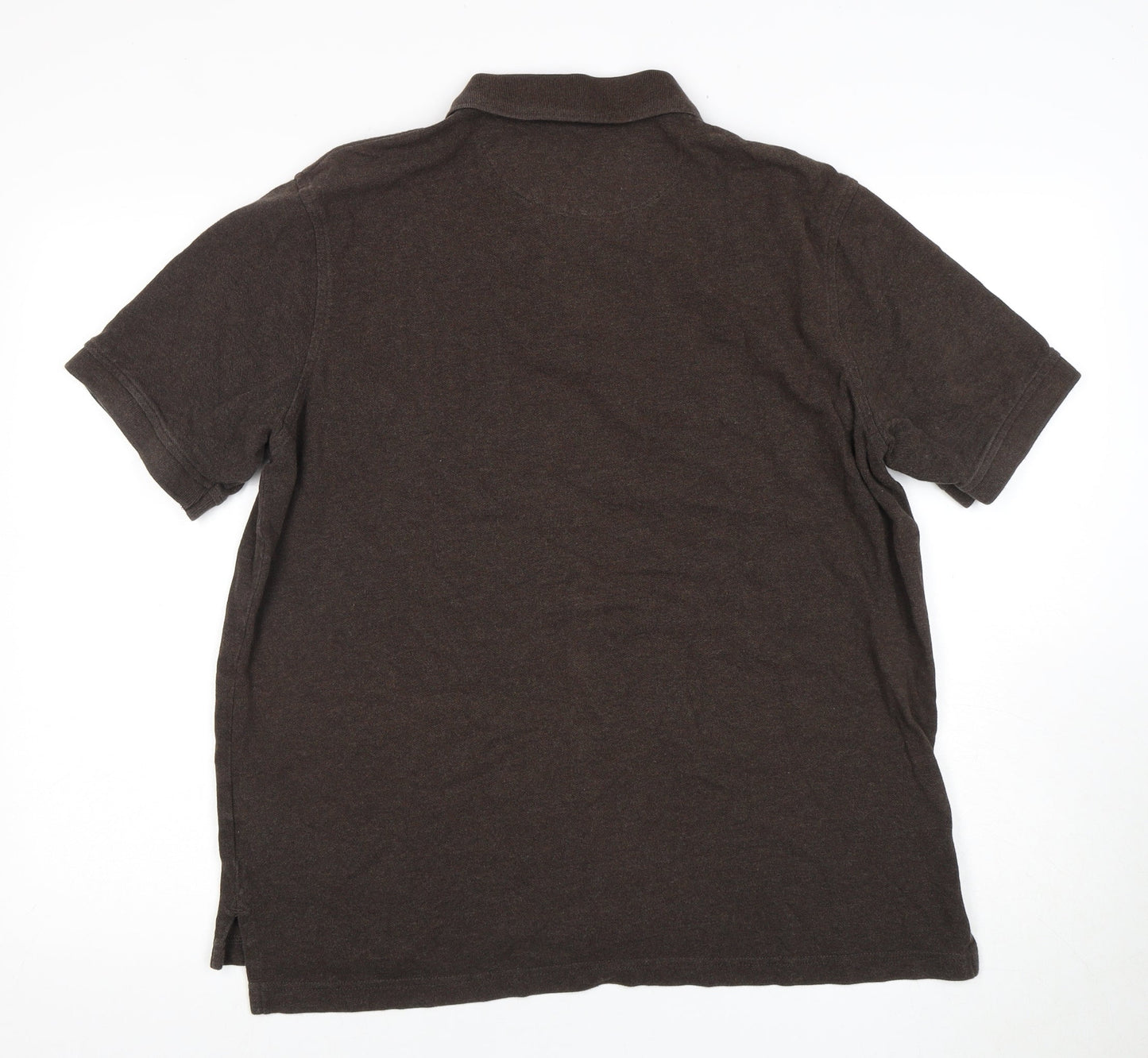 Lands' End Men's XL Brown Cotton Polo Shirt