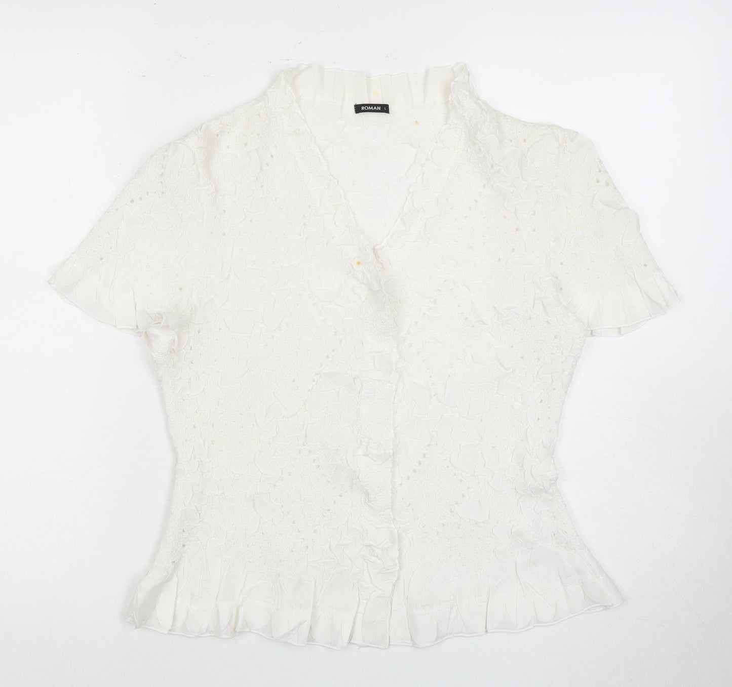 Womens UK Size L Roman White  Blouse