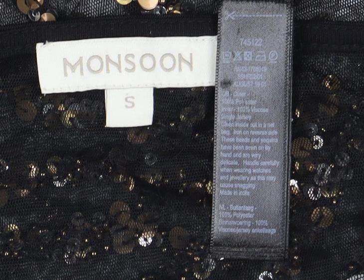 Womens UK Size S Monsoon Black  Blouse
