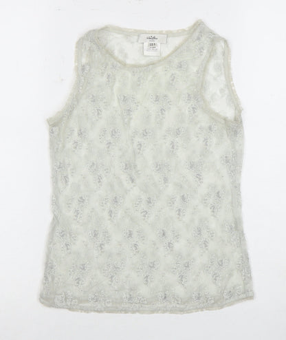 Whistles Women's Ivory Tank Top UK Size 8