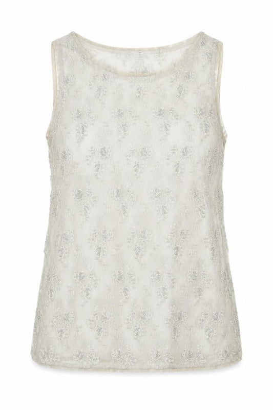 Whistles Women's Ivory Tank Top UK Size 8