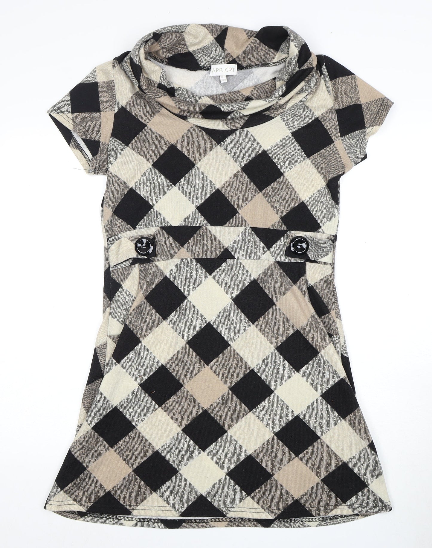 Apricot Women's Multicoloured Argyle Short Sleeve Dress
