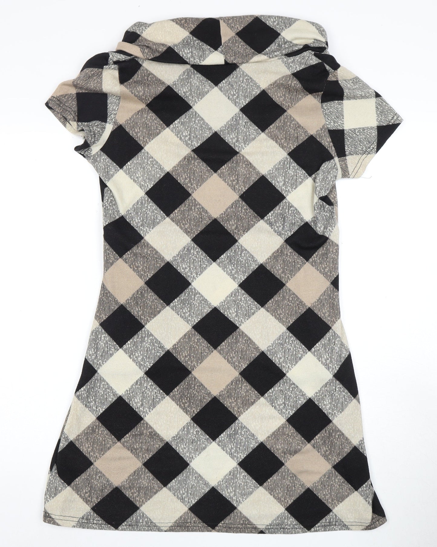 Apricot Women's Multicoloured Argyle Short Sleeve Dress