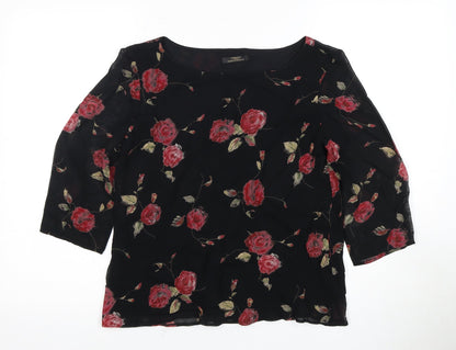 Womens UK Size 12 Marks and Spencer Black  Blouse