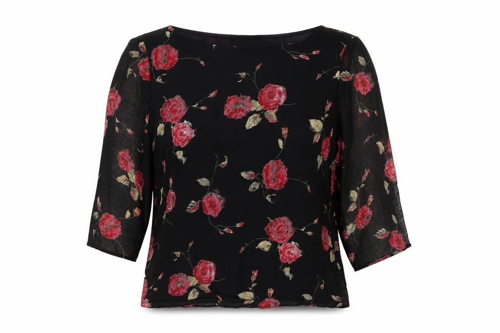 Womens UK Size 12 Marks and Spencer Black  Blouse