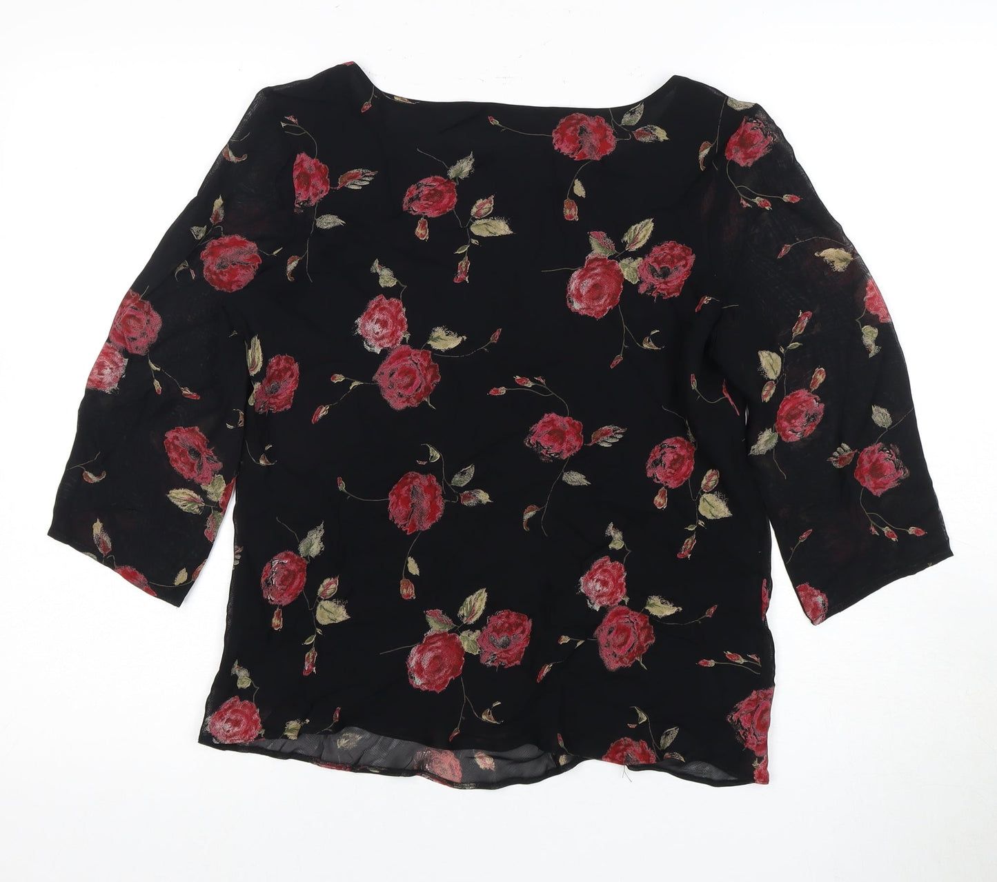 Womens UK Size 12 Marks and Spencer Black  Blouse