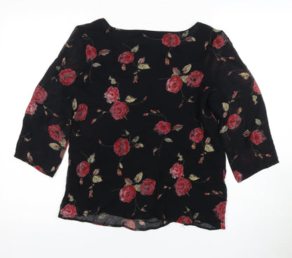 Womens UK Size 12 Marks and Spencer Black  Blouse