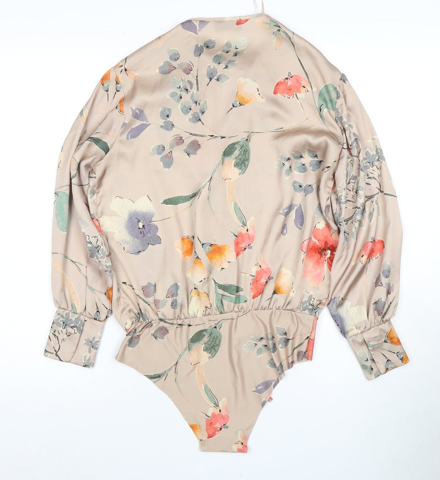 Zara Women's Multicoloured Floral Bodysuit Size 6