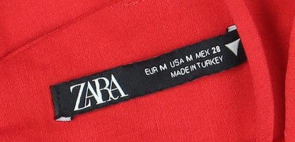 Zara Women's Red Sleeveless Dress Size 12
