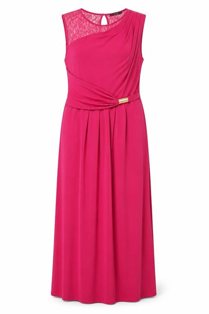 Savoir Women's Pink Sleeveless Ruched Dress