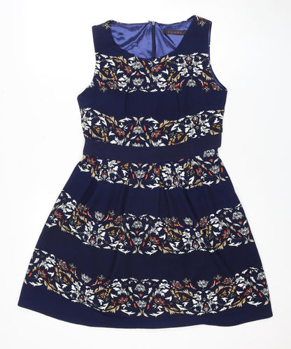 Tenki London Women's Multicoloured Fit & Flare Dress, Size 12