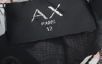 AX Paris Women's Black Floral Tunic Blouse - Size 12