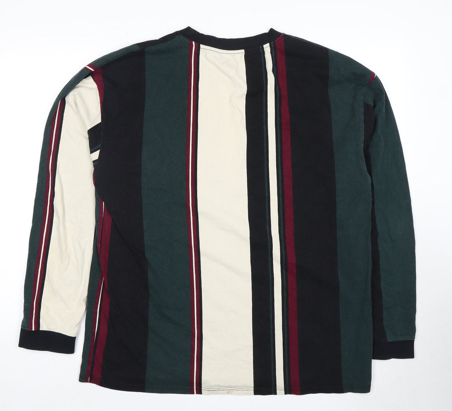 Urban Outfitters Men's Multicoloured Striped Pullover Sweatshirt - Size L