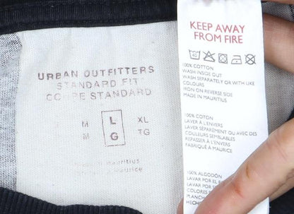 Urban Outfitters Men's Multicoloured Striped Pullover Sweatshirt - Size L