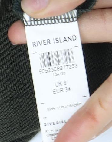 Womens UK Size 8 River Island Green  Blouse