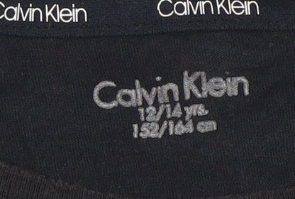 Calvin Klein Kids Black Logo T-Shirt - 12-13 Years, Unisex