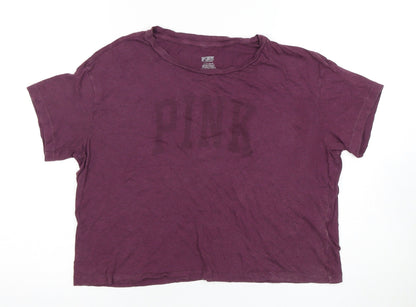 Womens UK Size S Victoria's Secret Purple Basic T-Shirt
