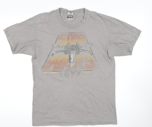 Star Wars Men's Grey T-Shirt - Medium, Movie Graphic