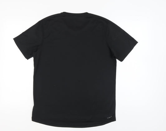 Adidas Men's Black Crew Neck T-Shirt, Size L