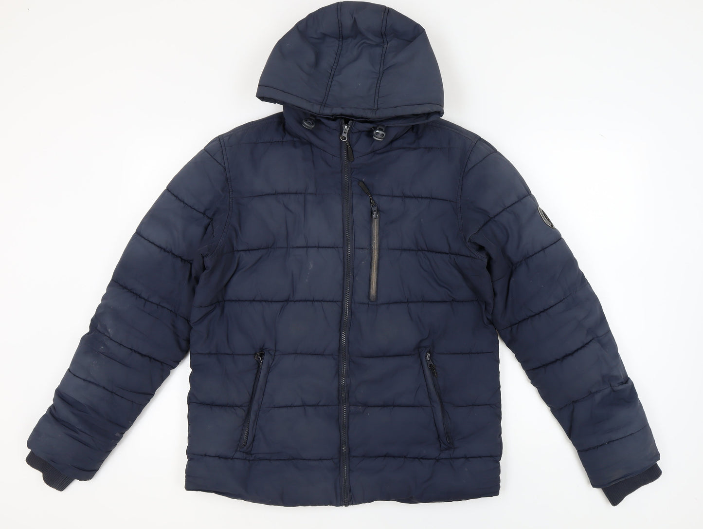 Mens UK Size M JOG ON Blue Puffer Jacket