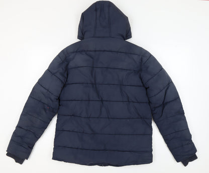 Mens UK Size M JOG ON Blue Puffer Jacket