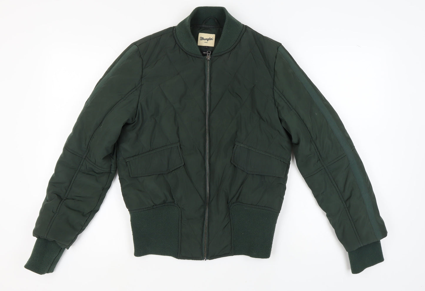 Wrangler Men's Green Bomber Jacket M Slim Fit