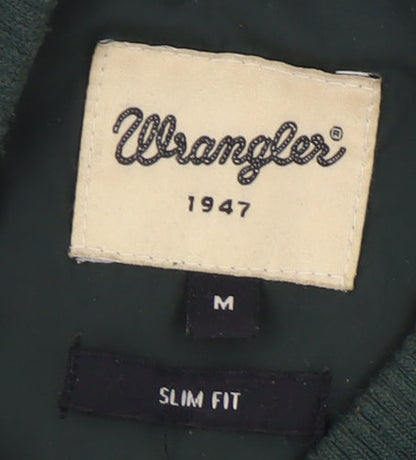 Wrangler Men's Green Bomber Jacket M Slim Fit