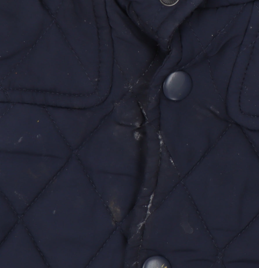 Next Boys Blue Quilted Hooded Jacket 2-3 Years
