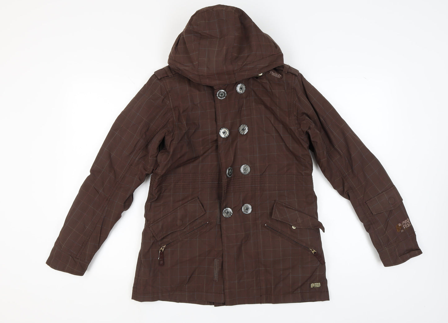 Womens UK Size XS Protest Brown Parka Coat